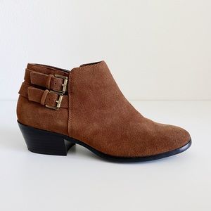 NWOT SAM EDELMAN Petal Booties in Chocolate Suede